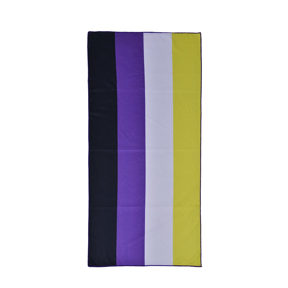 Non binary Pride Microfiber Beach Towel.