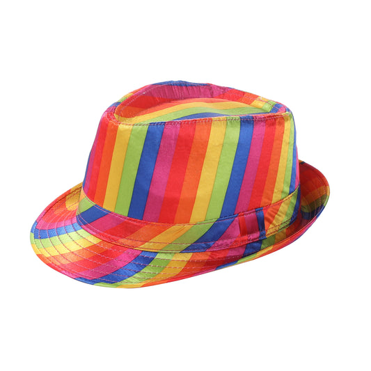 Gay Pride Rainbow Trilby Hat.  LGBTQ+ Accessories