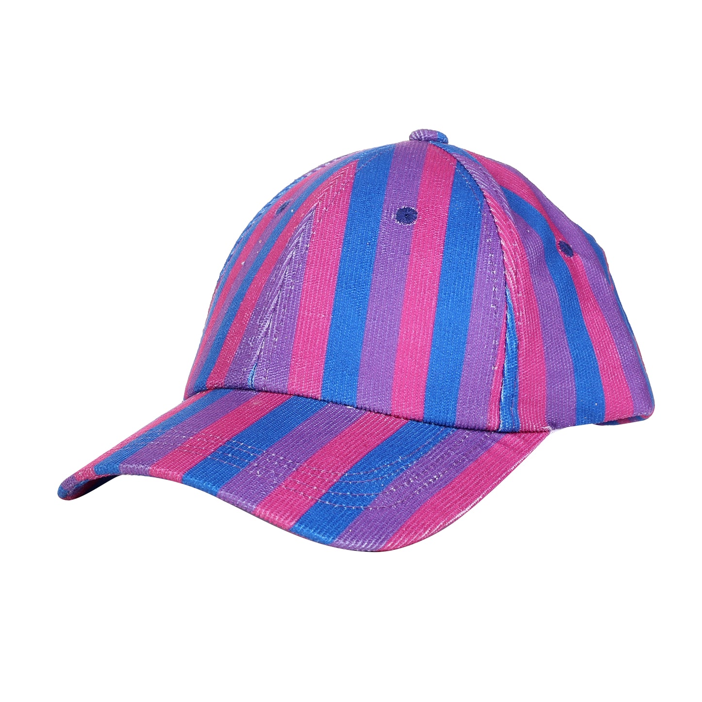 Bisexual Pride Corduroy BAseball Cap. Gay Pride Festival Hats