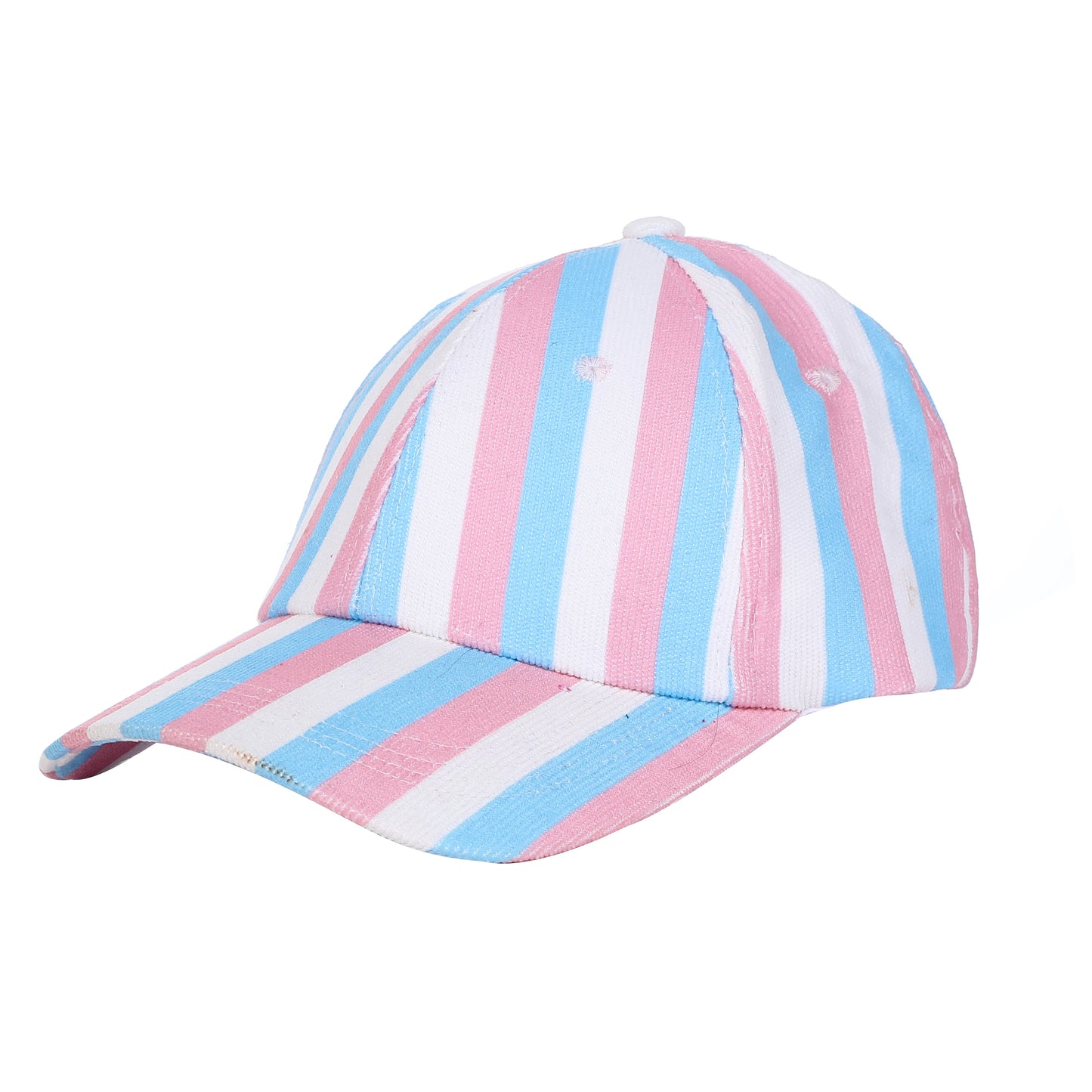 Transgender Pride Corduroy Baseball Cap in Transgender Flag Colours.