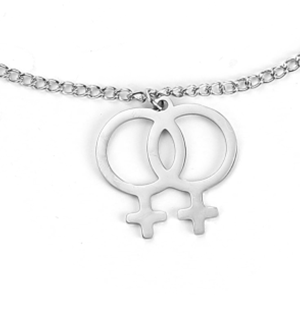 Double venus Gay Pride Necklace.