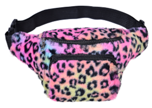 Rainbow Pride Leopard Print Faux Fur Bum Bag, Ideal Gay Pride Accessory