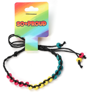 Pansexual Pride Ceramic Friendship Bracelet.  LGBTQ+ Accessories.