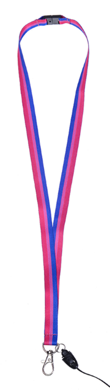 Bisexual Pride Safety Lanyard.  Gay Pride Lanyards and Accessories.