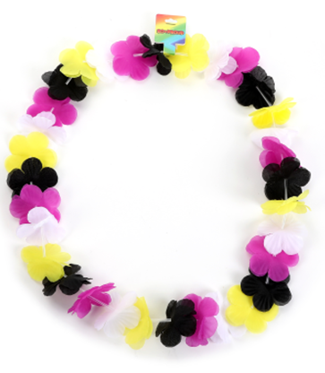 Non binary Pride Hawaiian Lei. Gay Pride Leis and Accessories.
