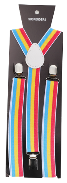 Pansexual Pride Trouser Braces.  Gay Pride Festival Accessories.