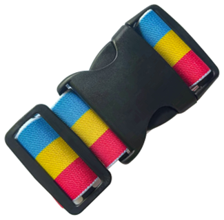 Pansexual Pride Luggage Strap.  Gay Pride Holiday Essential.
