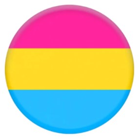 Pansexual Pride Pin Badge 2.5cm.  LGBTQ+ Badges and Accessories.