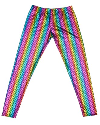Mens Rainbow Shiny Leggings - M