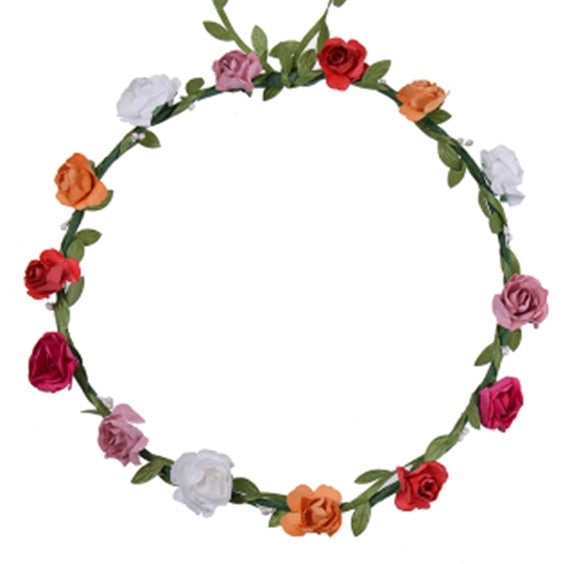 Lesbian Pride Flower Garland LBGTQ Flower Crown Headband