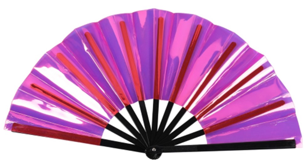 Holographic Pink XL LGBTQ+ Cracking Fan