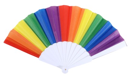 Rainbow Gay Pride Hand Held Fan