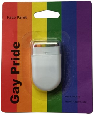 Gay Pride Face Paint Rainbow Pride LGBT Fan Brush Face Paints