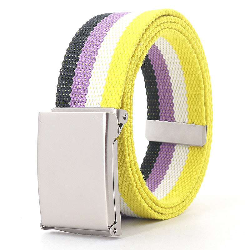 Non Binary Pride Webbing Belt LGBTQ Accessories