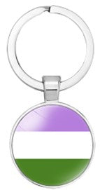 Gender-Queer Key Ring, Gay Pride Accessories.