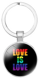 Love Is Love Black Key Ring
