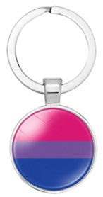 Bisexual Gay Pride Key Ring.  LGBTQ Gay Pride Key Rings.