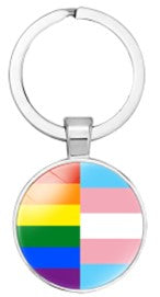 Gay Pride x Trans-Gender Key Ring, GAy Pride Keyrings and Accessories.