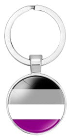 A-Sexual Pride Key Ring.  Gay Pride Accessories.