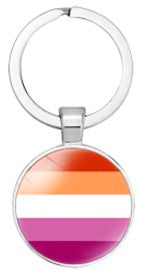 Lesbian Pride Key Ring.  Gay Pride Keyrings LGBTQ+ Gifts.