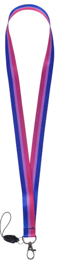 Bisexual Pride Lanyard.  Gay Pride Lanyards, LGBTQ+ Lanyards