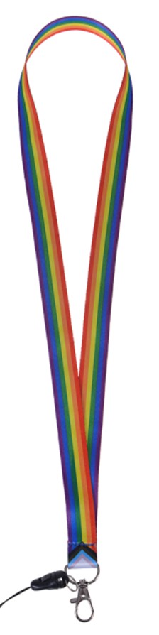 Progressive Pride Lanyard.  Gay Pride Lanyards, LGBTQ+ Lanyards