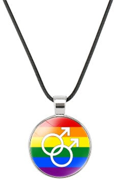 Rainbow Gay Gender Symbol Necklace