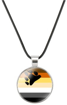 Gay Bear Flag Gay Pride Necklace.  LGBTQ+ Accessories.