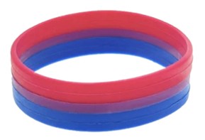 Bisexual Pride Silicone Bracelet.  GAy Pride accessories.