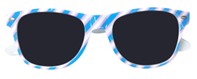 Transgender Pride Striped Wayfarer Sunglasses.  LGBTQ+ Gay Pride Sunglasses.