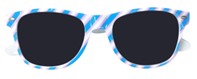 Transgender Pride Striped Wayfarer Sunglasses.  LGBTQ+ Gay Pride Sunglasses.