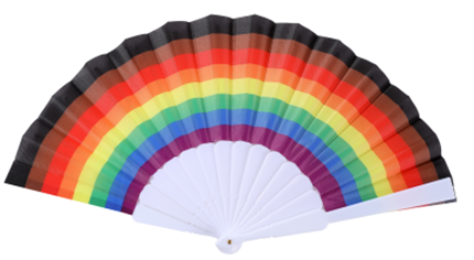 New 8 Colour Gay Pride Fan.  A Gay Pride Festival Essential.