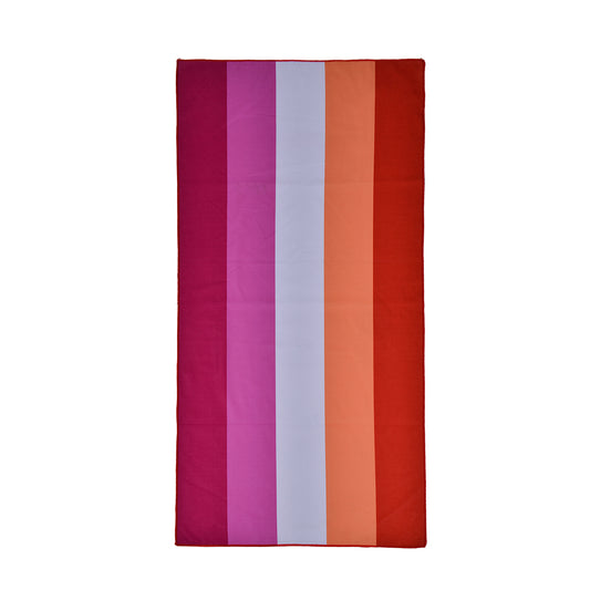 Lesbian Pride Microfiber Beach Towel.  Gay Pride Beach Towels.