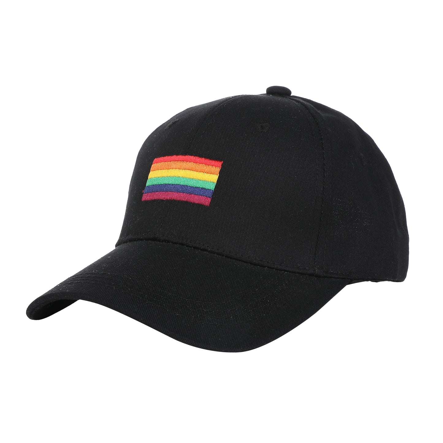 Gay Pride Baseball Cap With Rainbow Gay Pride Flag Embroidery.