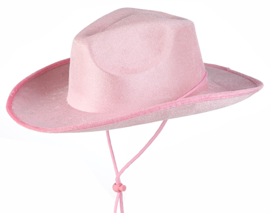 Baby Pink Cowboy Hat Ideal Gay Pride Hat for Gay Pride Festivals.