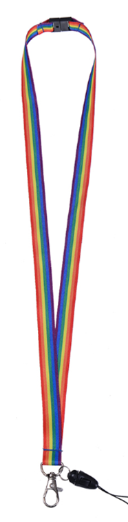 Traditional Rainbow Gay Pride Safety Lanyard.  LGBTQ+ Accessories.
