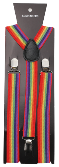 Rainbow Gay Pride Trouser Braces, The Perfect Gay Pride Festival Accessory.