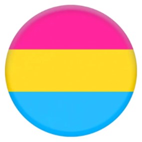 Pansexual Pride Pin Badge 2.5cm.  LGBTQ+ Badges and Accessories.