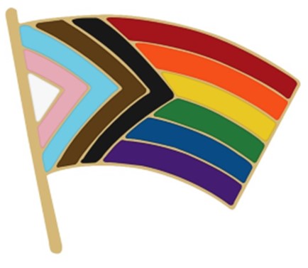 Progressive Pride, Gay Pride Flag Badge.  Gay Pride Enamel Pin Badge