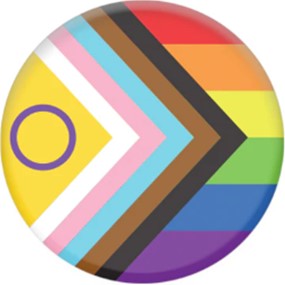 Progressive Pride Badge Round