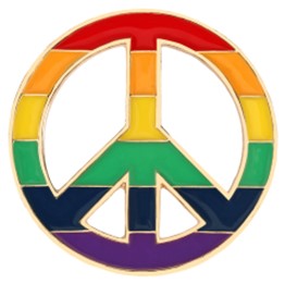 CND Gay Pride Pin Badge.  LGBTQ+ Gay Pride Badges and Accessories.