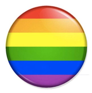 Gay Pride Rainbow Pin Badge 2.5cm.  LGBTQ+ Gay Pride Badges and Accessories.