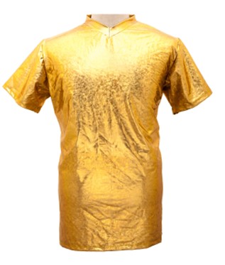 Mens Gold Shiny Shirt - M