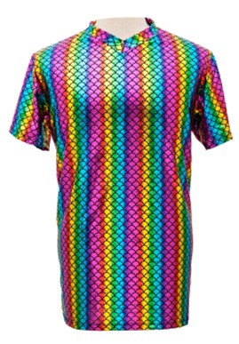 Mens Rainbow Shiny Shirt - M