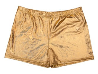 Mens Shiny Gold Shorts - M