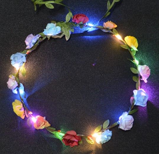 Light Up Gay Pride Flower Garland