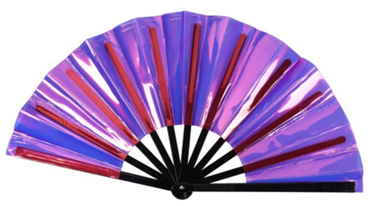 Holographic Purple Gay Pride Cracking Fan
