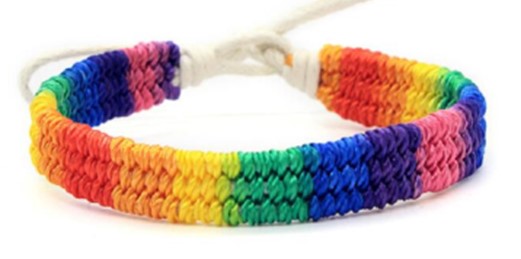 Gay Pride Rainbow Friendship Band LGBTQ+ Friendship Bracelet.