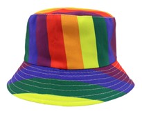 Gay Pride Rainbow Stripe Bucket Hat LGBTQ Hats
