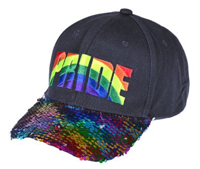 Gay Pride Sequin Baseball Cap, Ideal Gay Pride Accessory